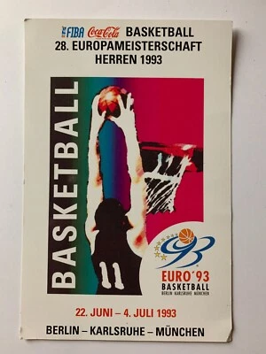 CARTE EURO 93 BASKETBALL BERLIN KARLSRUHE MUNCHEN 1993 - Photo 1/2