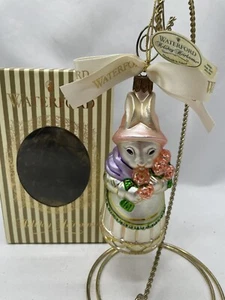 Waterford  “Bunny Sweetheart*  5” Glass Easter Ornament  Rabbit In Box - Picture 1 of 5
