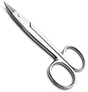 New Periodontics Curved Crown Scissors 3.5" Tip 1 cm Stainless Steel Instruments - Picture 1 of 4