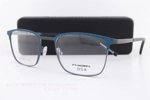 New MOREL OGA Eyeglass Frames 10182O BG13 Blue/Grey Titanium made in France 55 - Picture 1 of 8