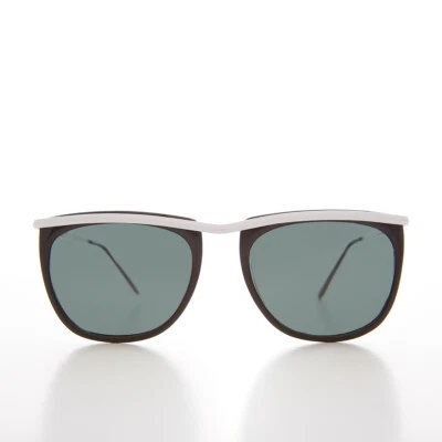 Gafas de sol unisex vintage de hip hop blanco y negro años 80 - Jaylen Foto 1 de 3