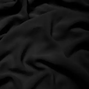 Black Plain Georgette Fabric 44/45" Width, for dresses , Craft, 1 YARD - Picture 1 of 4