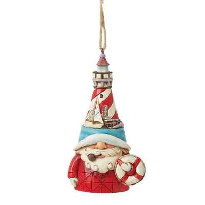 Jim Shore LIGHTHOUSE HAT GNOME ORNAMENT 6016521 Brand New