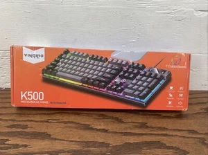 YINDIAO K500 Tastiera da gioco cablata USB E-Sport retroilluminazione 7 colori - Foto 1 di 3