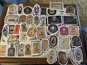 POISON BOTTLE LABELS NEW INVENTORY, POISON LABELS, HARRY POTTER, Halloween - Picture 1 of 12