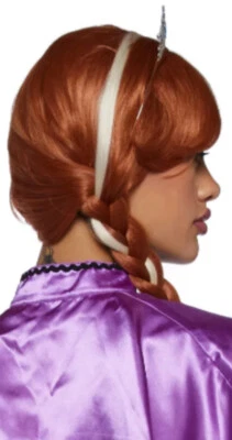 Peluca Frozen Anna Halloween Juegos con disfraces Nueva y sellada Peluca trenzada nórdica Foto 1 de 4