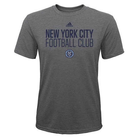 adidas New York City FC MLS Toddler (2T-4T) Locker Stacked Grey Short Sleeve Tee Cover