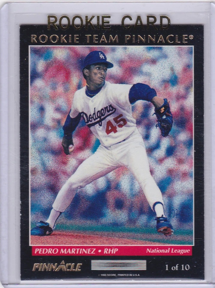 КАРТОЧКА ДЕБЮТАНТА ПЕДРО МАРТИНЕСА Team Pinnacle ВСТАВКА $$ RC бейсбол 1993 RED SOX HOF! - Изображение 1 из 2