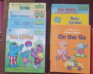 Lot 12 HC Sesame Street BOOKS Golden, Muppet Babies, Muppets, & Start-to-Read - Picture 1 of 16