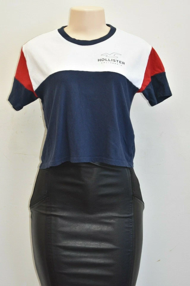 Camiseta Hollister Multicolor Mezcla Algodón Manga Corta Talla XSmall En Oferta Foto 1 de 4