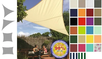 Kookaburra Waterproof Shade Sail Sun Canopy Patio Awning Garden 98% UV Outdoor