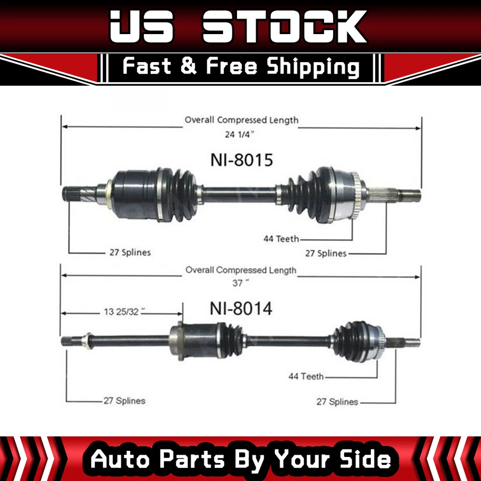 2 juntas de eje CV delantero Surtrack para Nissan Altima 1993-1997 Foto 1 de 4