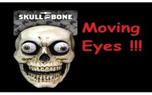 Halloween Plastic Skull and Bone Scary Springy Moving Eyes Mask X 4 - Brand New! - Picture 1 of 3