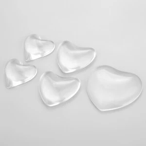 Heart Shape Transparent Glass Cabochon Crystal Cover DIY Jewelry Accessories - Picture 1 of 11