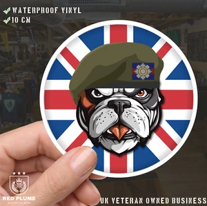 Scots Guards British Veteran Bulldog Decal - 10cm Vinyl Sticker - Picture 1 of 4