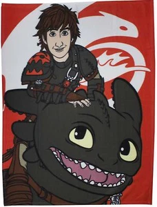 How To Train Your Dragon The Night Fury Toothless Panel Fleece Blanket Throw - Picture 1 of 3