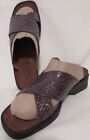 NAOT Womens US 9 EU 41 Brown Croc Patent Leather Slip Sandals Comfort Shoes
