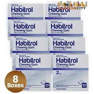 Habitrol Nicotine Gum 2mg FRUIT Flavor (1632 total pieces = 8 Boxes) NEW 01/2027 - Picture 1 of 2