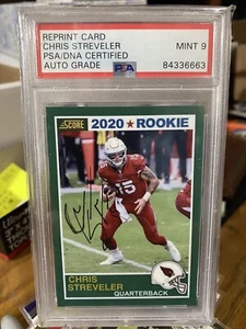 Tarjeta de fútbol americano novato 2020 #15 Chris Streveler radiocontrol PSA/ADN 9 Jets como nueva rara - Imagen 1 de 1
