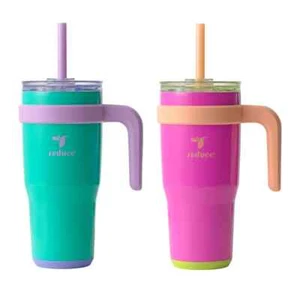 Reduziert 24 oz. Cold1 Becher, 2er Pack / Pink & Grün - Bild 1 von 6