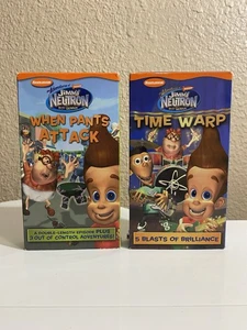 Jimmy Neutron “When Pants Attack” & “Time Warp” Bundle Of 2 VHS - Picture 1 of 6