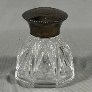 Waterford Ink Well Crystal & Silverplate - Picture 1 of 2