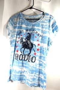 Women’s Not My First Rodeo Blue Graphic T-Shirt Sz XXL - Picture 1 of 4