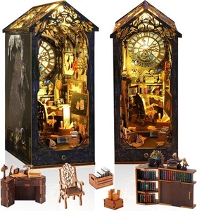 DIY Miniature Book Nook Kit Booknook - 3D Model Wooden Dollhouse Puzzle Toy... - Picture 1 of 6