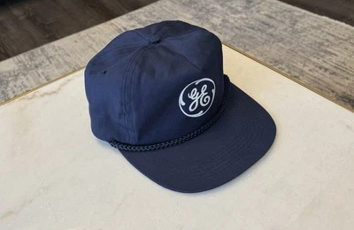 Sombrero General Electric Snapback Vintage Años 80 Cinturón Solar Azul Marino Foto 1 de 4