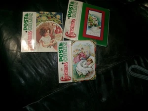 NIP VINTAGE EVERGREEN PRESS CHRISTMAS  POSTCARDS 3 PACKS OF 25~ 1 missing a few - Picture 1 of 5