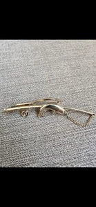 VINTAGE ! STRATTON IMITATION England - FISHING ROD & FISH 7cm Tie Clip - Picture 1 of 3
