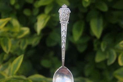 Antique 1956 Sterling Silver Spoon 19g Ornate Maybe Golfing Gift Golf British  - Image 1 of 4