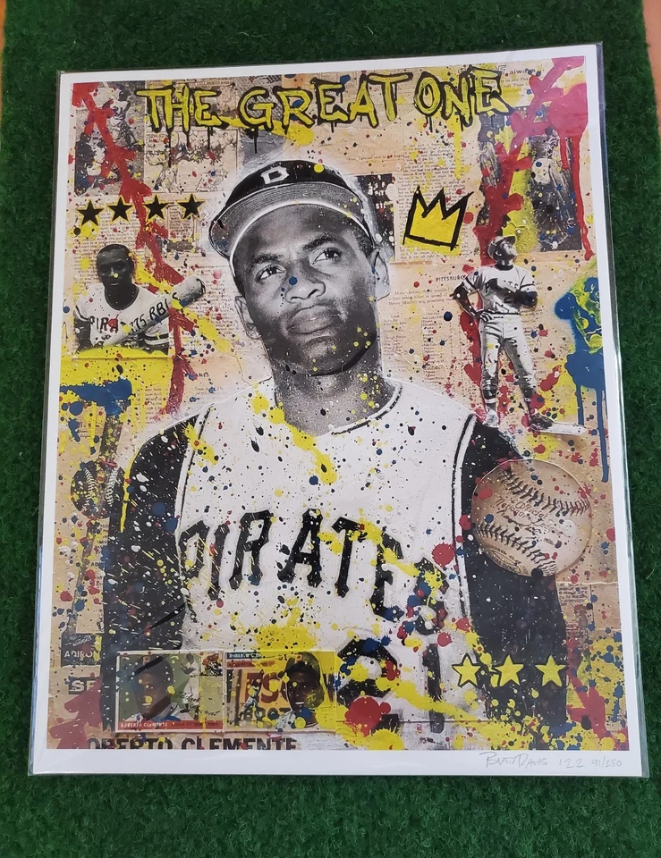 Roberto Clemente 14x11 Print By Brad Davis - Image 1 of 1