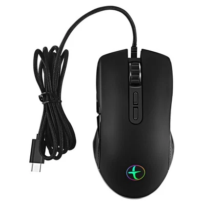 USB C Maus Typ C Ergonomische Kabelgebundene Maus RGB Gaming Maus Optische 4603 - Bild 1 von 4