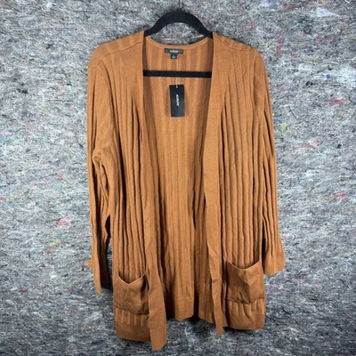 Alfani Cardigan Sweater Womens XL Timeless Copper Open Front Long Pocket Duster - Изображение 1 из 4