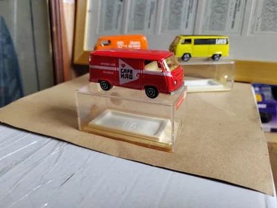 Modelo en caja vintage Majorette 244 VW T2 Fourgon Café Hag Foto 1 de 4