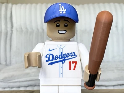 "Figura Lego impresa en 3D Shohei Ohtani de los Dodgers de Los Ángeles de gran tamaño 8"" de alto" Foto 1 de 4