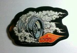 METALLICA NEUMÁTICO DE CARRERAS COMPLETAMENTE CARGADO FUEGO HUMO NEGRO BICICLETA CASCO TABLA PEGATINA - Imagen 1 de 1