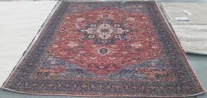 RED / NAVY 8'-0" x 10'-0" Back Stain Rug,  Reduced Price 1172771686 SEP560Q-8 - Picture 1 of 4