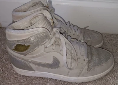 Nike AIR JORDAN 1 Retro Hi Plateado Talla 10 396009-001 Aniversario Foto 1 de 4