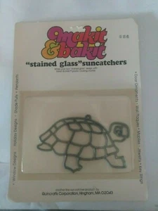 TURTLE Makit Bakit Make It Bake It Stained Glass Suncatcher Vtg NOS - Picture 1 of 4