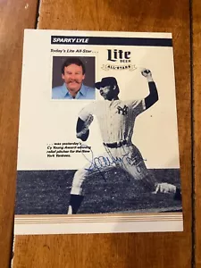 FOTO PARKY LYLE BASEBALL FIRMATA MILLER LITE ALL-STARS 6X87 - Foto 1 di 3
