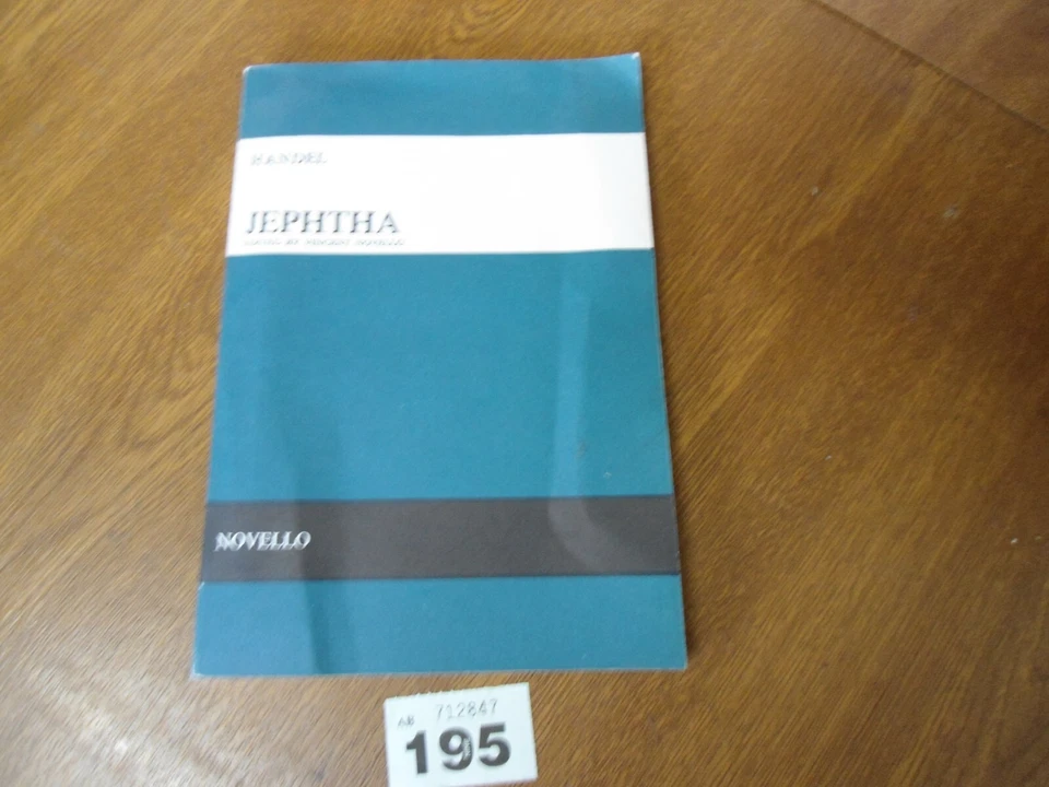 HANDEL Jephta - Oratorio Orchestra Vocal SATB Score / Vincent Novello - Image 1 of 4