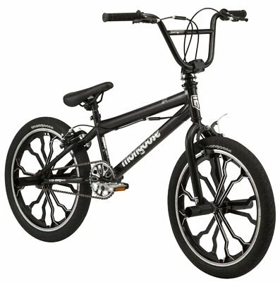 Bicicleta BMX Mongoose Rebel para niños, ruedas magnéticas de 20 pulgadas, edades 7 - 13, negra Foto 1 de 4