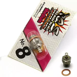 6pcs O.S. Spark Glow Plug NO.8 OS #8 For Nitro Fuel Engine RC Car Airplane - Picture 1 of 10