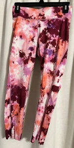 All in Motion Girls XL (14/16) Leggings, Tie Dye Splatter in Brgndy/Pnk/Wht/Purp - Picture 1 of 6