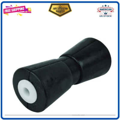 Attwood Heavy Duty Boat Trailer Roller, Rubber Shaft Keel, 8 Inch, Black - Image 1 of 4