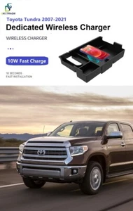 15W Car Wireless Charger Center Console Charging Pad For Toyota Tundra 2007-2021 - Imagen 1 de 21