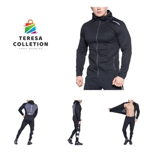 Men's Full-Zip Athletic Hoodies,Workout Training Sport Muscle Sweatshirt… - Picture 1 of 8