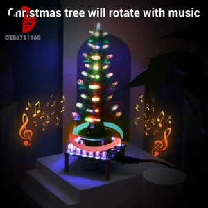 Rotating Colorful Music Christmas Tree LED Water Lamp Light Electronic DIY Kit - Picture 1 of 23